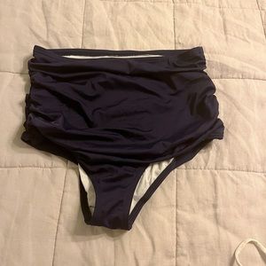UO out from under high waisted navy bikini bottom